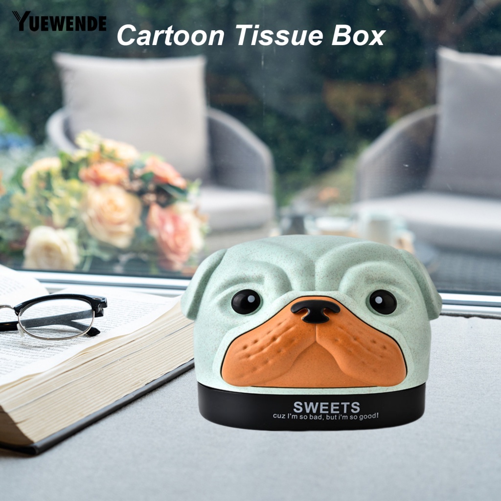 Ym.b Hộp Đựng Khăn Giấy Để Bàn Bằng Nhựa Hình Động Vật Chó / Heo Đáng Yêu