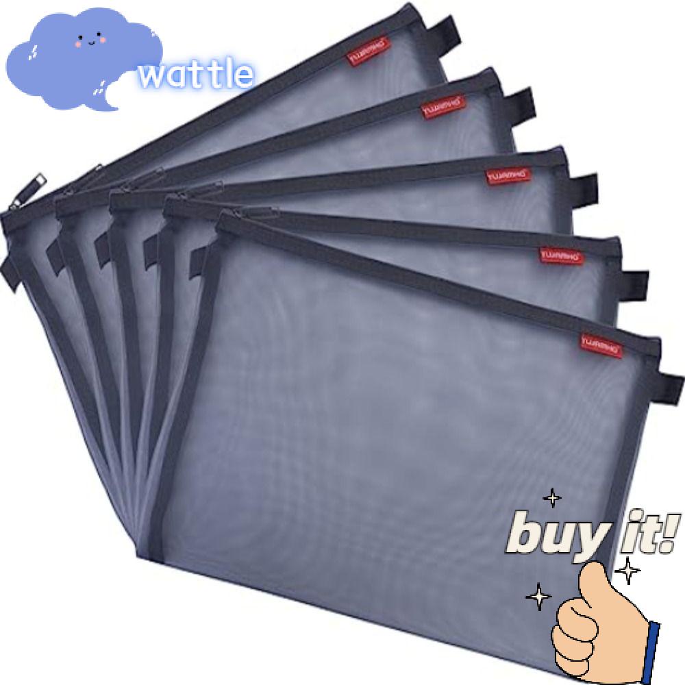 Set 5 Túi Nilon Trong Suốt Gọn Nhẹ Đựng Tài Liệu Khổ A4 Tiện Dụng Mang Theo Du Lịch