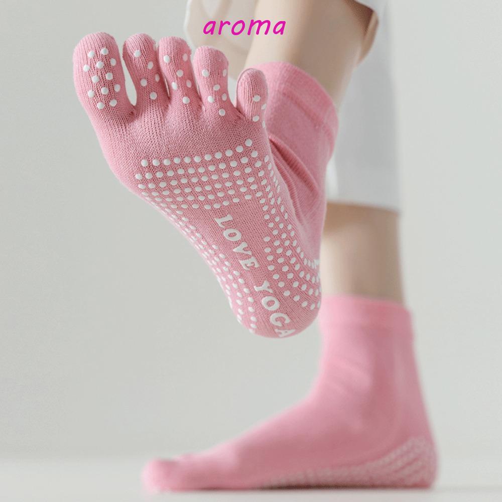 Vớ Thể Thao Năm Ngón Chống Trượt Thoáng Khí Màu Sắc Đơn Giản Cho Nữ