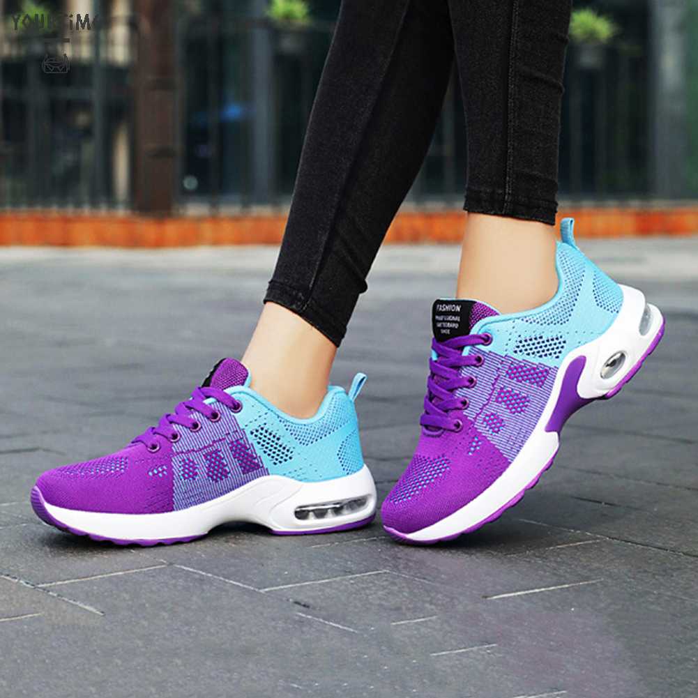 Giày Chạy Bộ Đế Phẳng Cột Dây Thoáng Khí Unisex