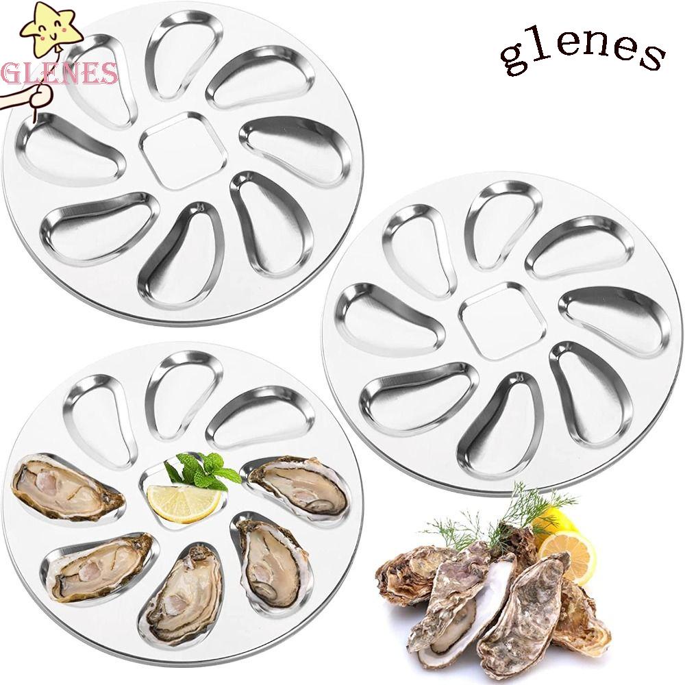 Khay Đựng Thức Ăn 8 Ngăn Hình Vỏ Sò Bằng Thép Không Gỉ