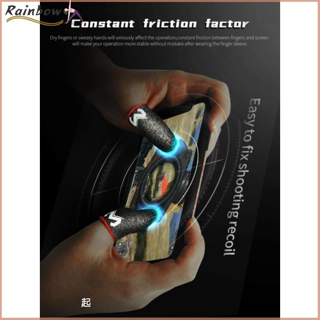 1 Đôi Găng Tay Sợi Bạc Đeo Ngón Tay Chống Mồ Hôi Thoáng Khí Dùng Chơi Game Điện Thoại