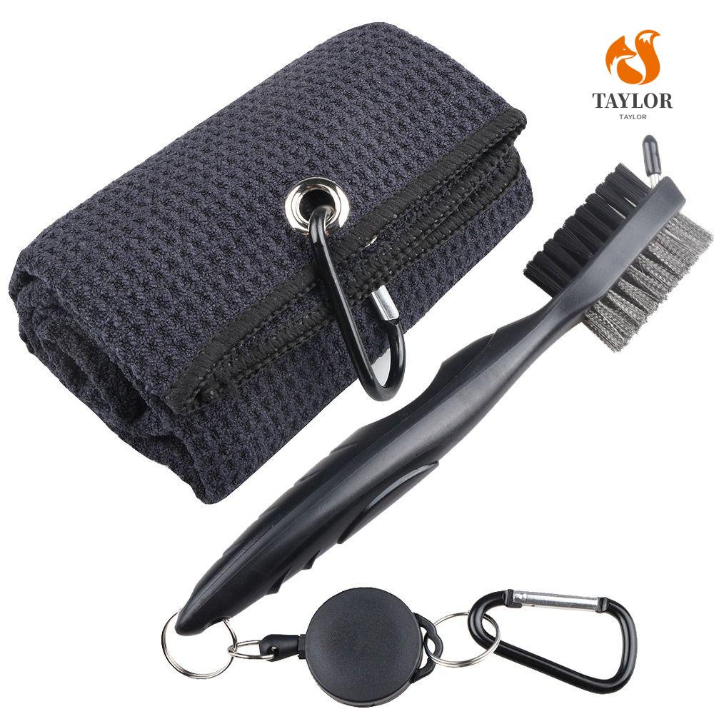 Taylor1 Khăn Lau Gậy Đánh Golf Hai Mặt Bằng Sợi Micro Kèm Móc Treo Tiện Dụng