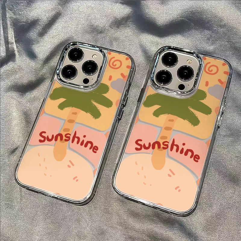 ✅Ốp Điện Thoại Mềm Chống Sốc Họa Tiết Graffiti Cho Iphone 8 Plus 14 Pro 1213 Max 7 11 / Coconut AZ2X