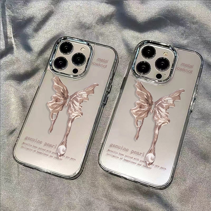 ✅Ốp Điện Thoại Mềm Họa Tiết Bướm Kim Loại Chống Sốc / 7 Apple iPhone12plus 8ins 13 14pro11max H5VI