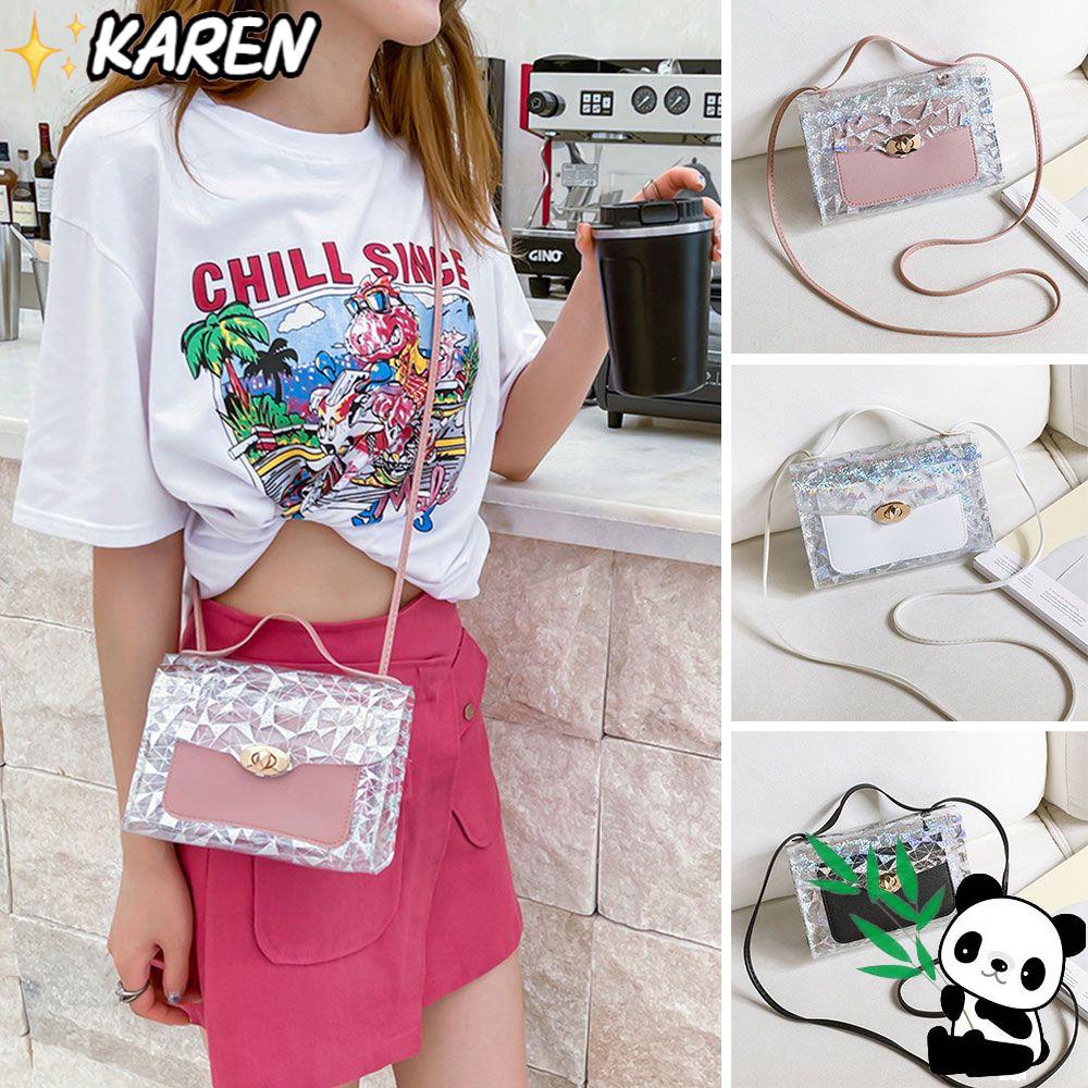 Túi Xách Da PU Mềm Trong Suốt Thời Trang Cho Nữ