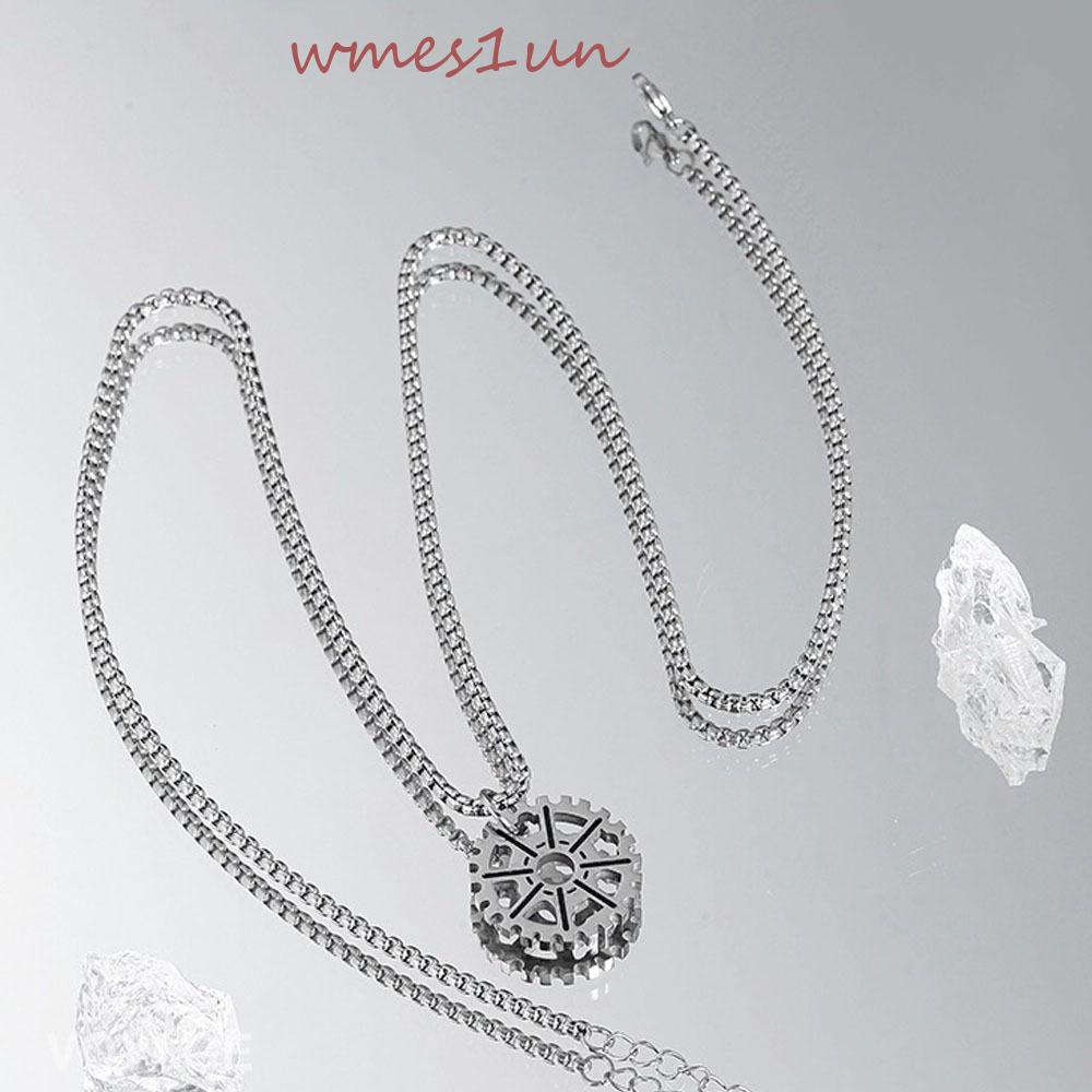 Vòng cổ Hai Lớp Phong Cách Steampunk WMES15H Phong Cách Hip Hop Cá Tính Cho Nam