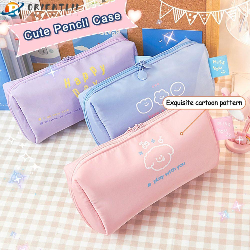 Túi Đựng Bút Bằng Vải Canvas Dễ Thương Sức Chứa Lớn