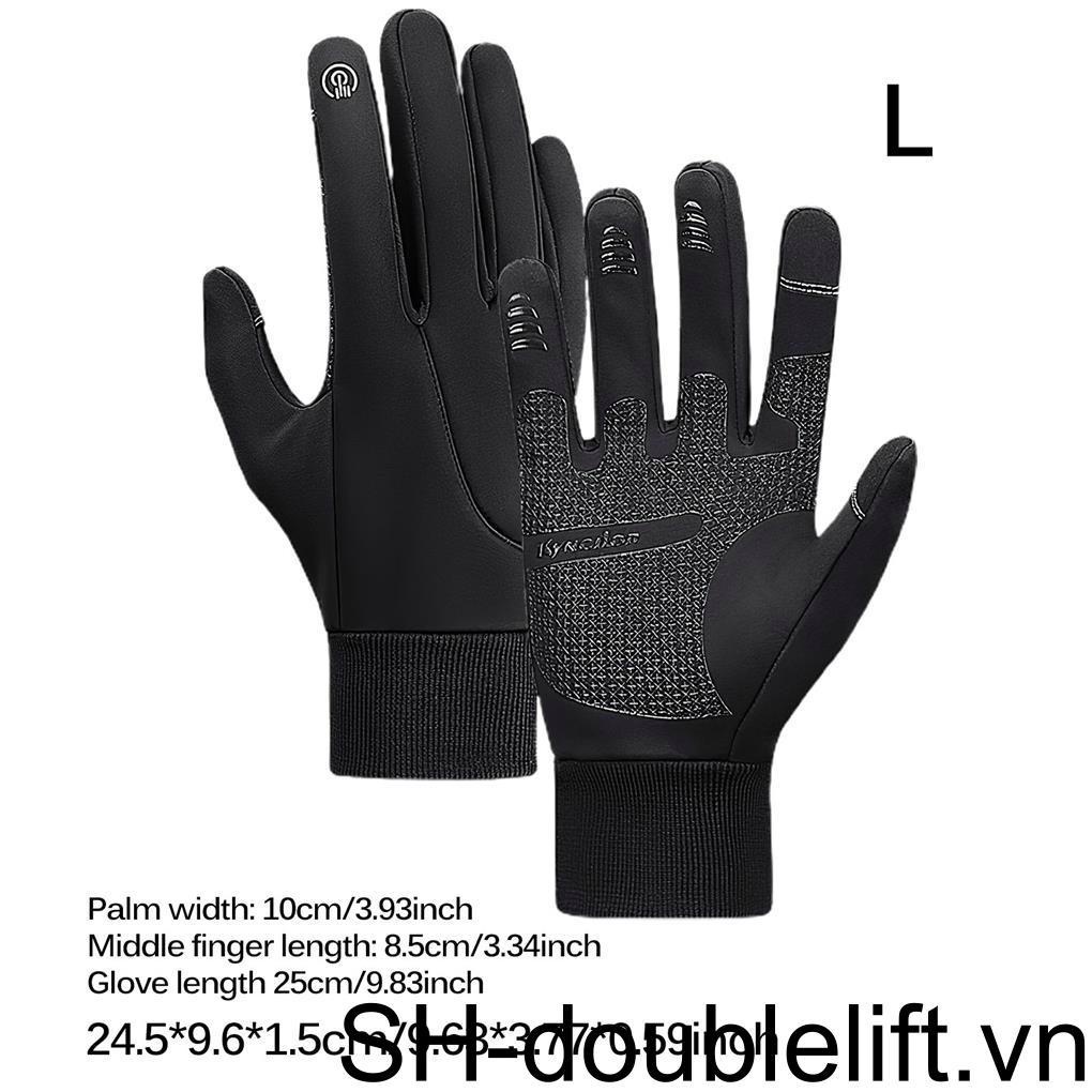 Găng Tay Thể Thao Chống Gió Chống Trượt Bằng PU Có Thể Chạm Màn Hình Cảm Ứng