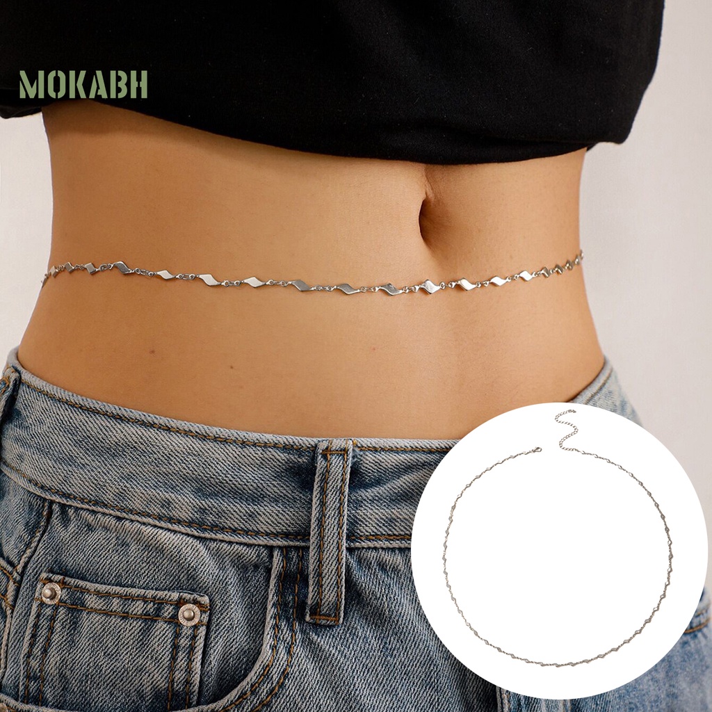 Dây Xích Đeo Thắt Lưng Nối Dài Điều Chỉnh Được Hình Học Phong Cách Bohemia Dùng Làm Quà Tặng