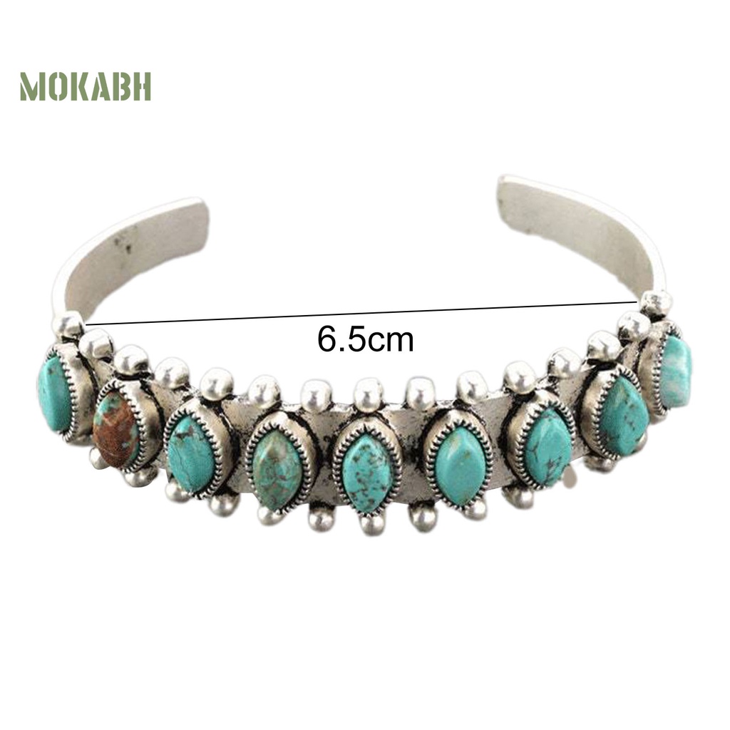 Vòng Đeo Tay Dạng Mở Mạ Điện Không Phai Phong Cách Bohemian Thời Trang Cho Nữ