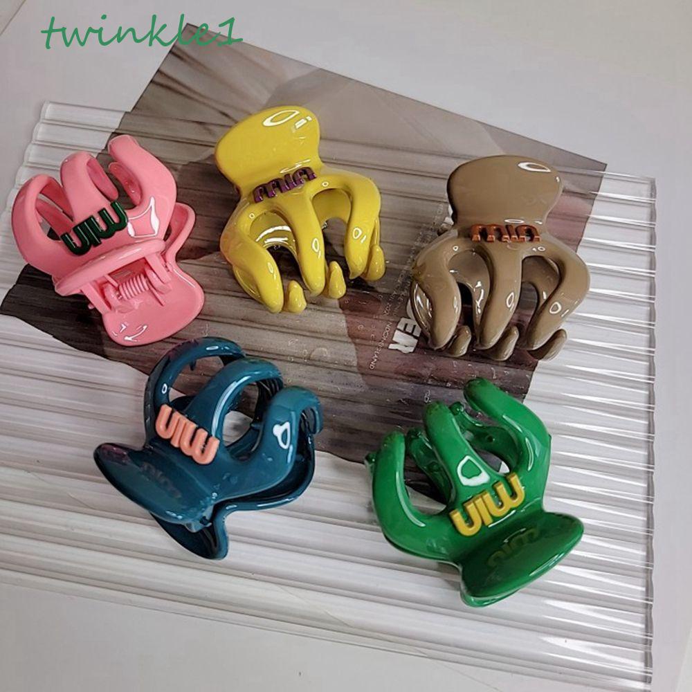 Kẹp Tóc Càng Cua Nhỏ Màu Trơn Kiểu Retro Dễ Thương Cho Bé Gái