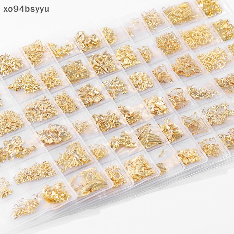 Miếng Dán Trang Trí Móng Tay xo94bsyyu Bằng Kim Loại Thời Trang DIY