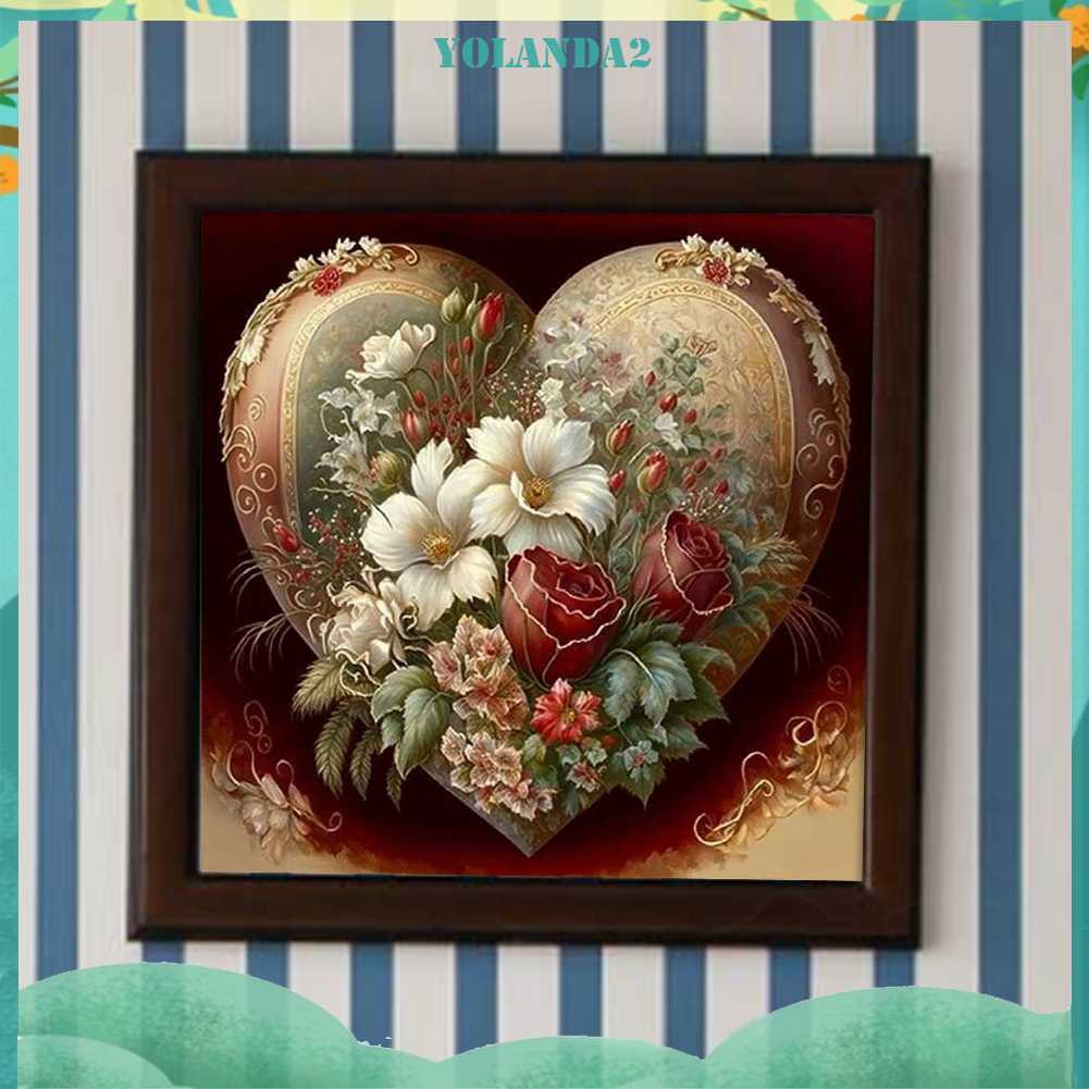 Tranh Đính Đá Kim Cương Toàn Bộ 5D DIY Hình Vẽ Hoa Trang Trí Nhà Cửa