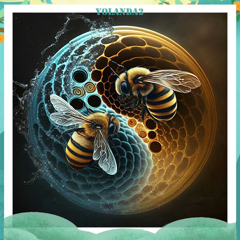 Tranh Đính Đá Kim Cương Toàn Bộ 5D DIY Hình Vẽ Con Ong