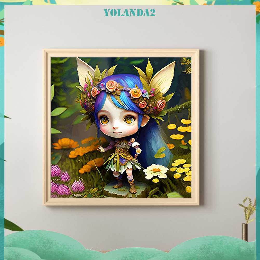 Tranh Đính Đá Kim Cương Toàn Bộ 5D DIY Hình Vẽ Cô Gái Trang Trí Nhà Cửa