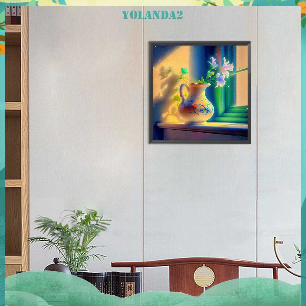 Tranh Đính Đá Kim Cương Toàn Bộ 5D DIY Hình Vẽ Hoa Trang Trí Nhà Cửa