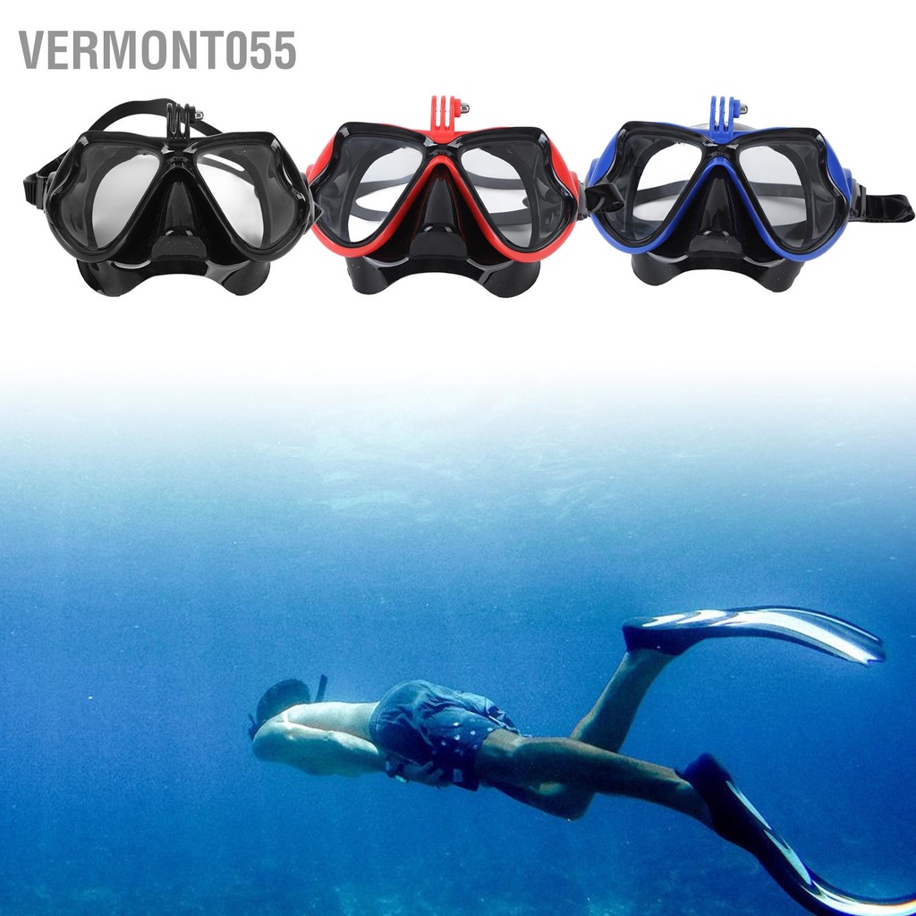 Vermont055 Kính Bơi Lặn Chống Nước HD Sương Mù Có Bịt Mũi Cho Nam Nữ