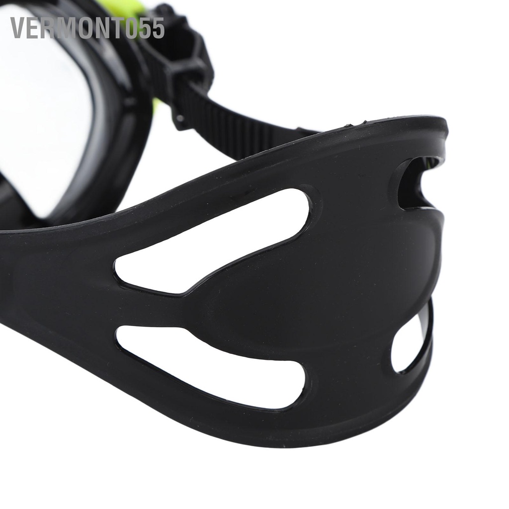 Vermont055 Kính lặn dành cho người lớn Thiết bị bơi ngoài trời với ống thở bằng silicon không có sương mù