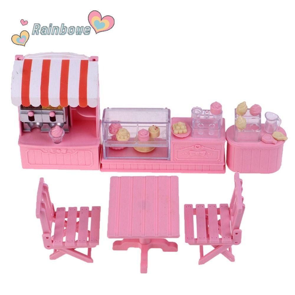 1 Bộ Mô Hình Cửa Hàng Kem Trang Trí Nhà Búp Bê