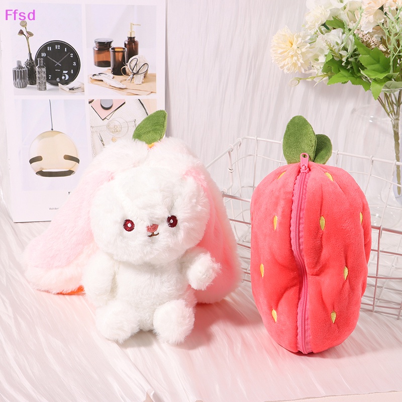 {Ffsd} Đồ Chơi Thỏ Nhồi Bông Ẩn Trong Túi Dâu Tây * Hàng Bán Chạy 1 Cái