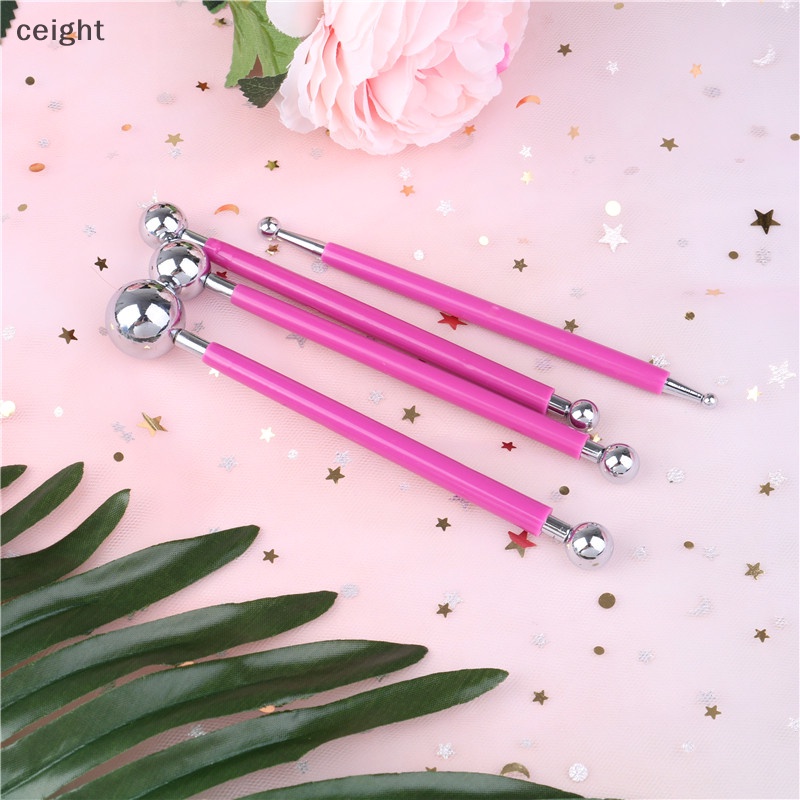 Set 4 Bút Tạo Hình Hoa Trang Trí Bánh Kem Bằng Kim Loại