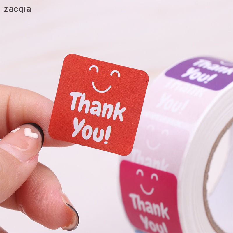 Cuộn 500 Miếng Dán Chữ Thank You Dùng Trang Trí Gói Bánh