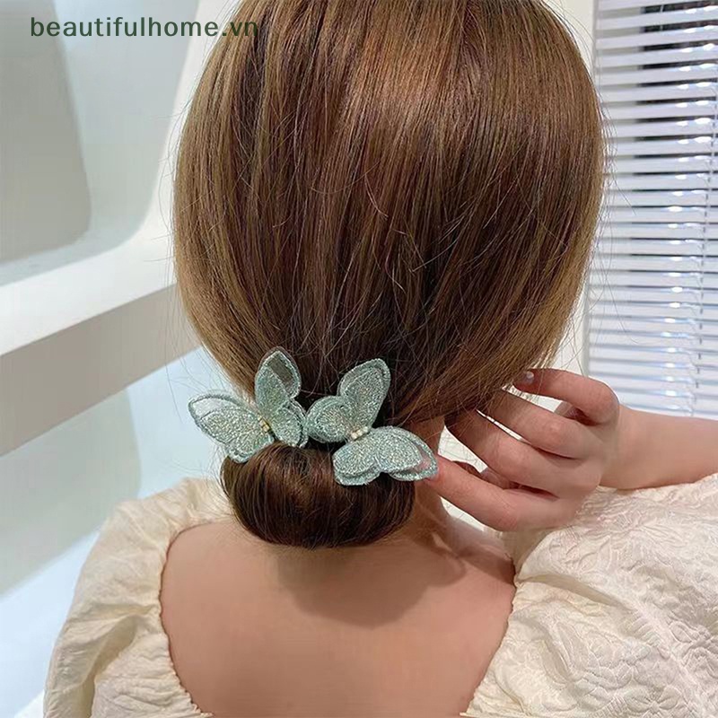 Băng Đô Bện Tóc Hình Bướm DIY Ngọt Ngào Cho Nữ