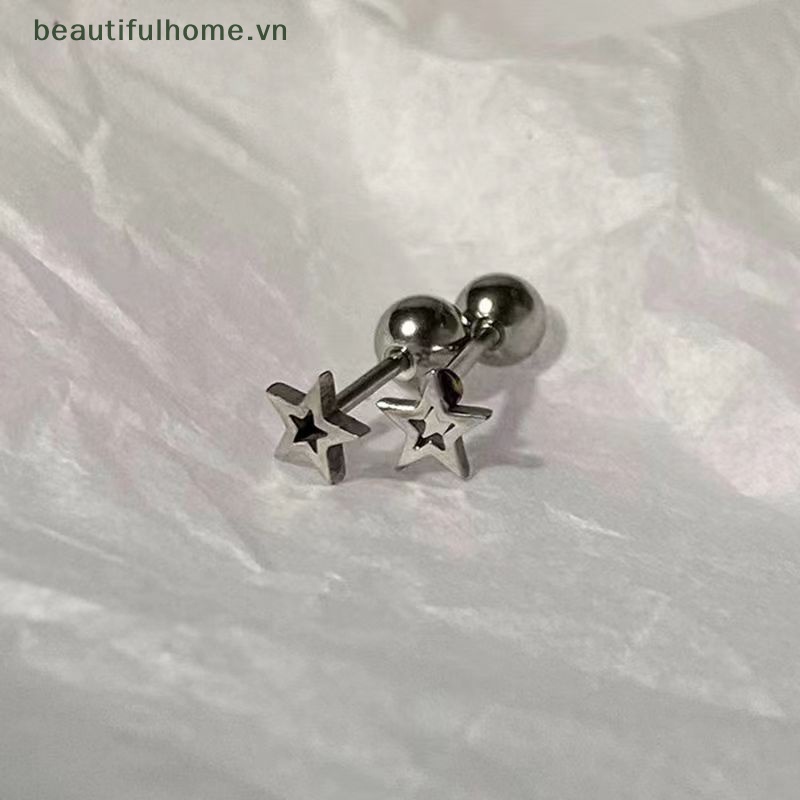 1 Đôi Bông Tai Dạng Xoắn Ốc Hình Ngôi Sao Thời Trang Cho Nữ