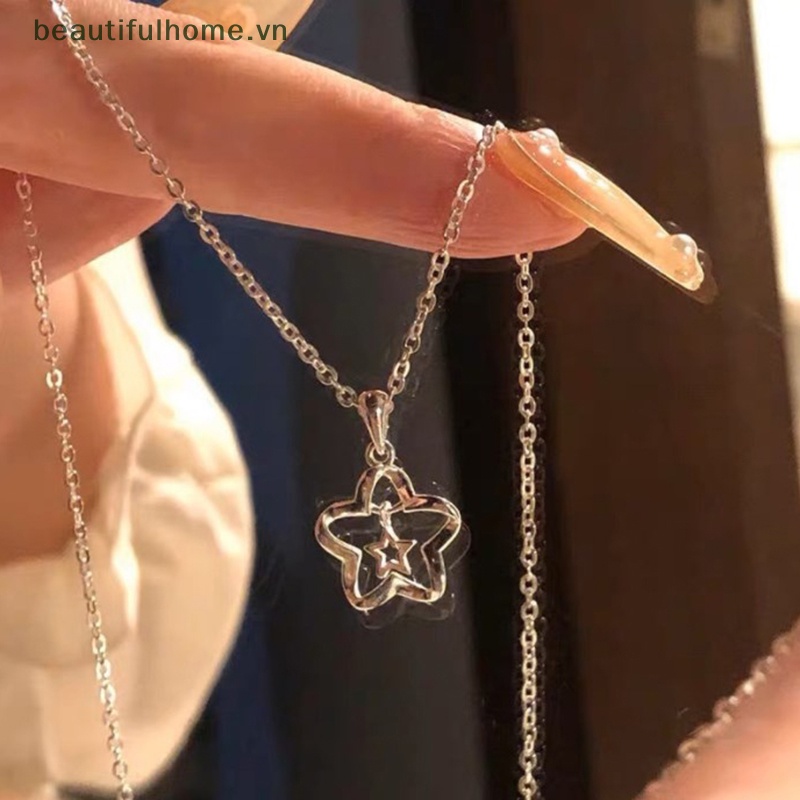 Vòng cổ Bằng Thép Không Gỉ Mặt Hình Ngôi Sao Thời Trang Cho Nữ Y2k