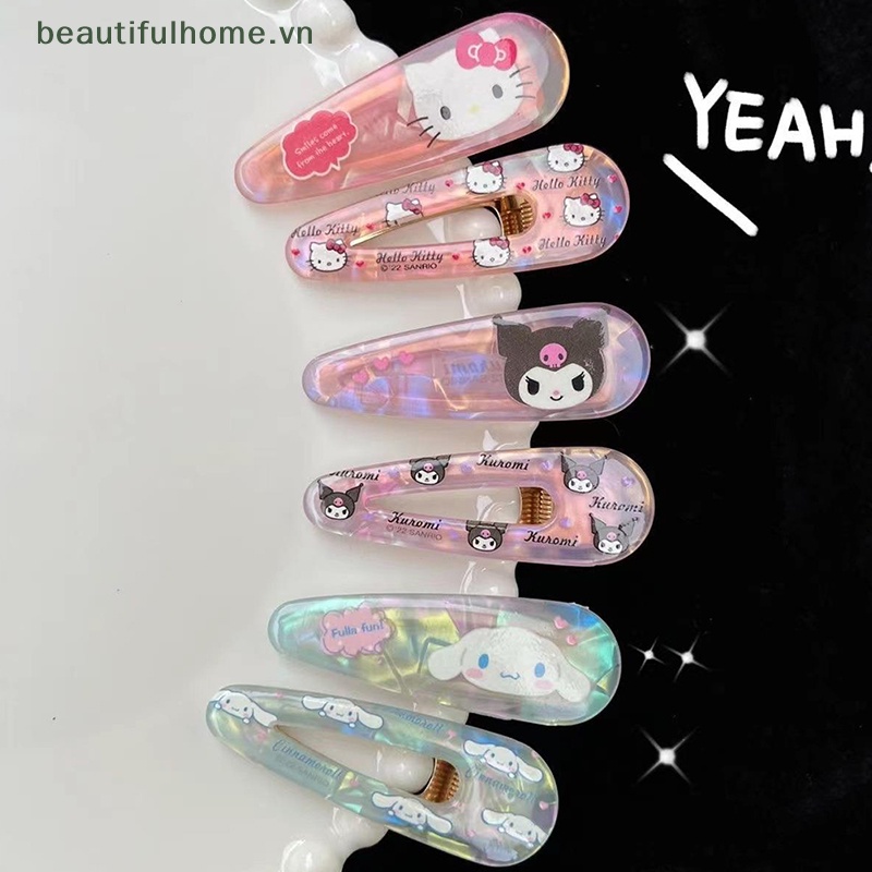 Kẹp Tóc Trang Trí Hình Nhân Vật Hoạt Hình Sanrio Melody Kuromi Cho Bé Gái