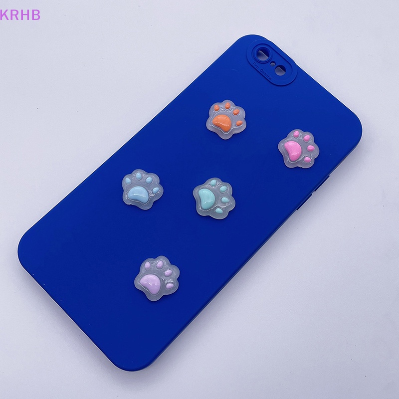 Set 2 Mô Hình Chân Mèo Bằng Nhựa Phát Quang Dễ Thương Trang Trí Tiểu Cảnh / Sân Vườn Mới