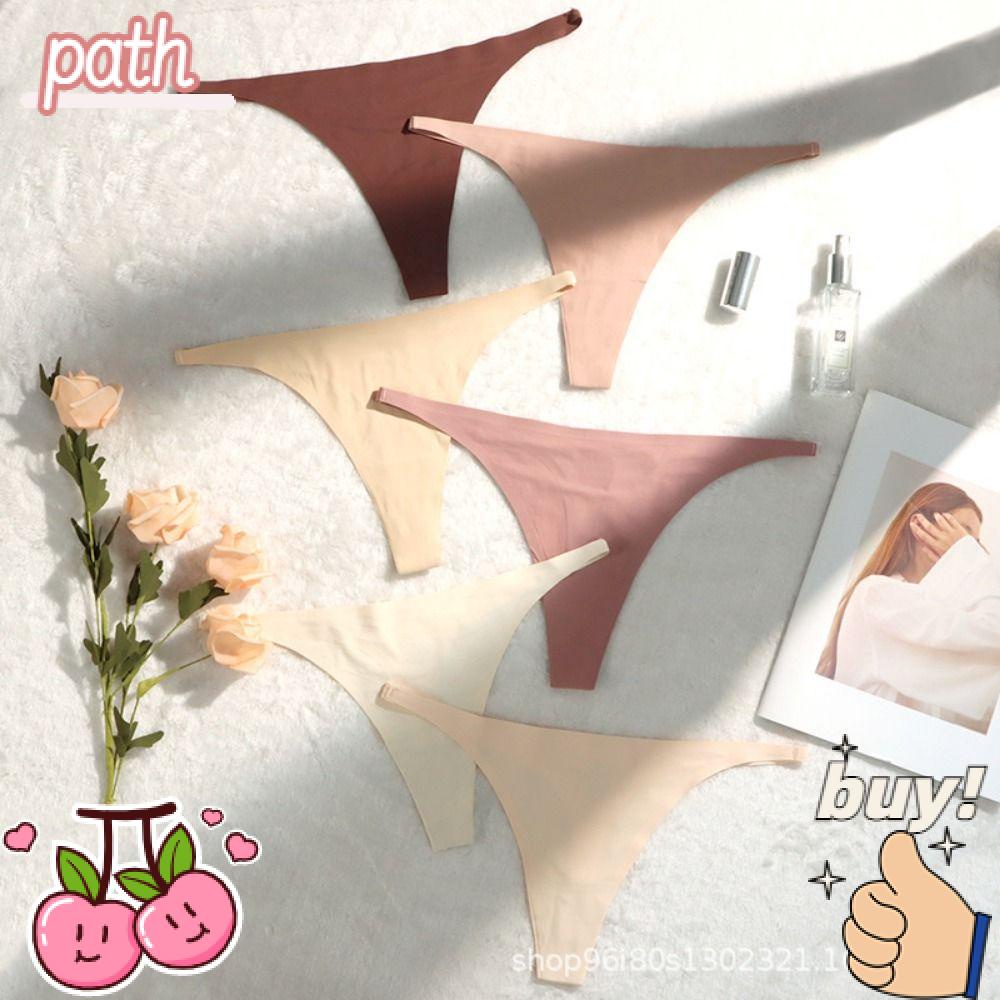 Quần Lót Cotton Kẻ Sọc Không Đường May Lưng Thấp Thời Trang Cho Nữ