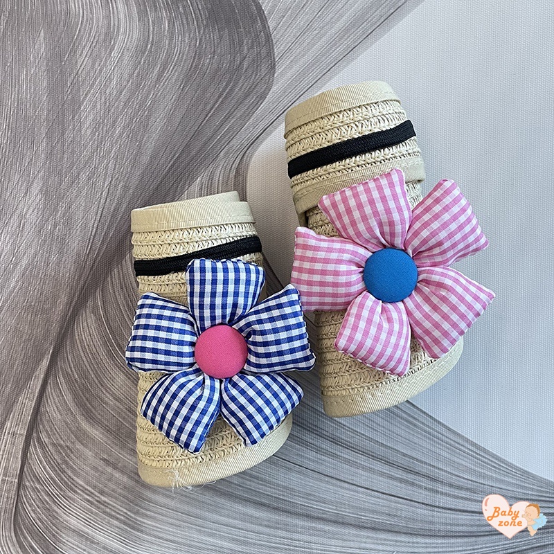 Khung Thành Cho Bé Chất Lượng Cao❤Nón Cối Rộng Vành Hở Chóp Chống Tia UV Thiết Kế Đơn Giản Thời Trang Đi Biển Mùa Hè Xinh Xắn