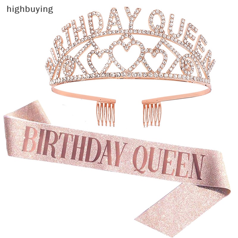 Set 1 Băng Đô Vương Miện Đính Đá Thời Trang Cho Nữ