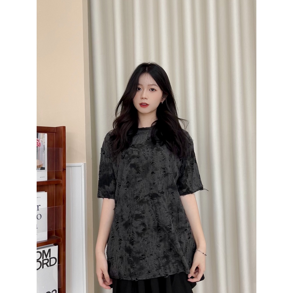 Áo thun len chất liệu 100% cotton form rộng unisex len hoạ tiết cao cấp TSS8067 by COCCACH