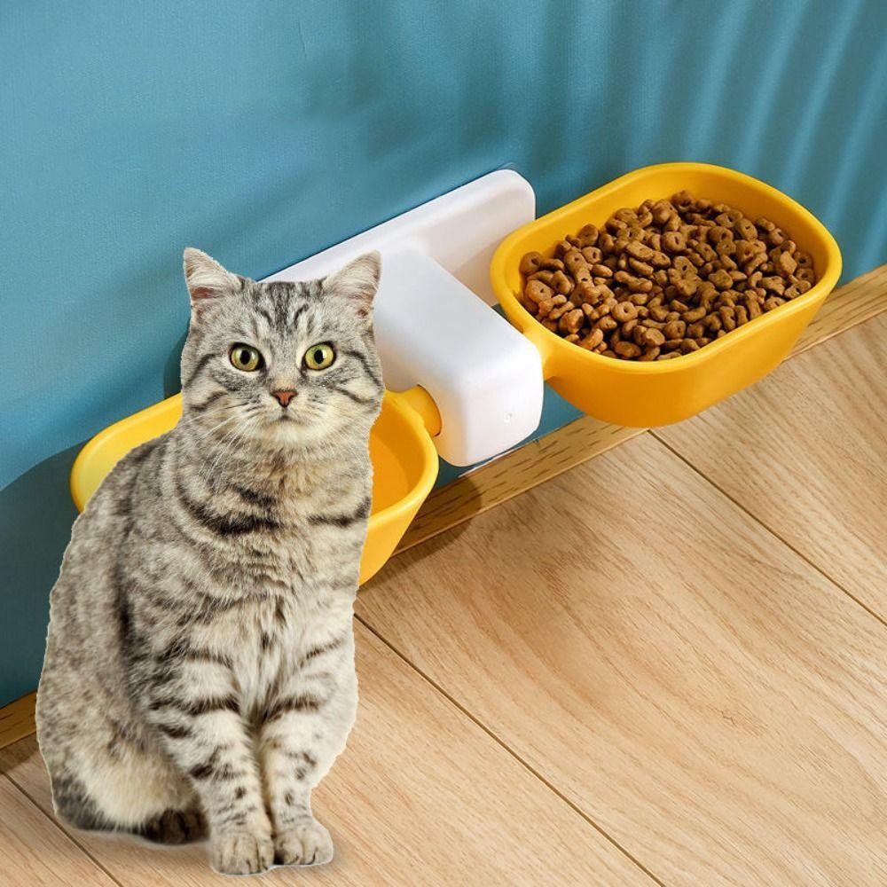 Bát Đựng Nước Uống Hai Mặt Bằng Nhựa Gắn Tường Tùy Chỉnh Tiện Dụng Cho Thú Cưng