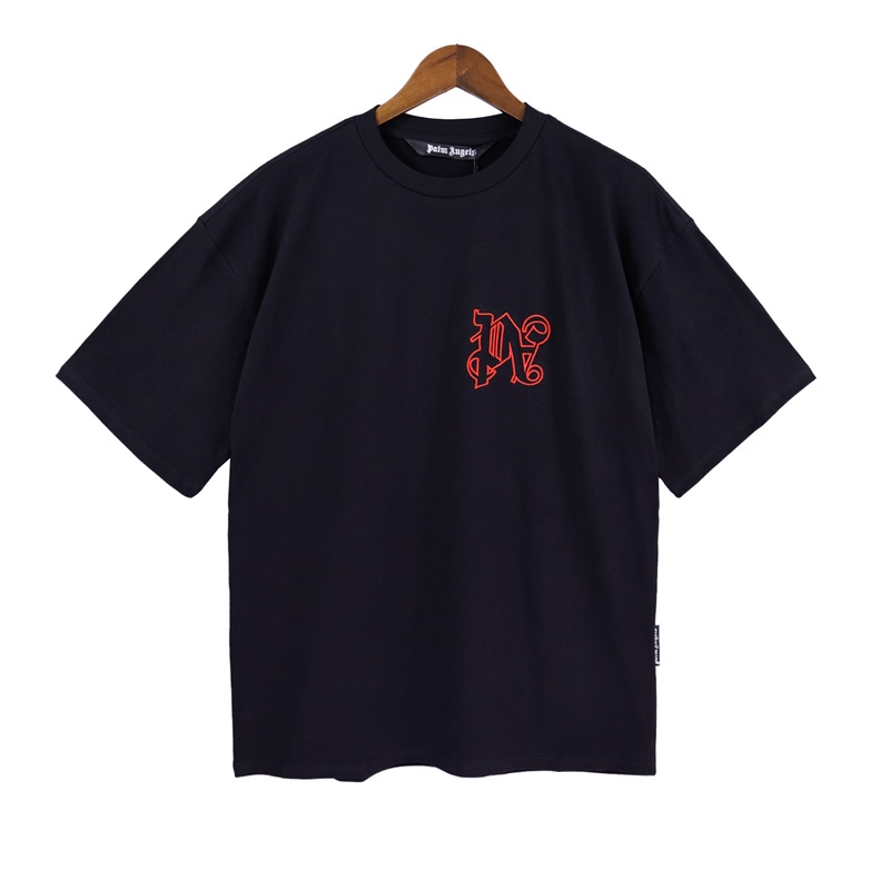 Áo Thun Tay Ngắn Dáng Rộng In Chữ Palm Angels Cá Tính Hợp Thời Trang