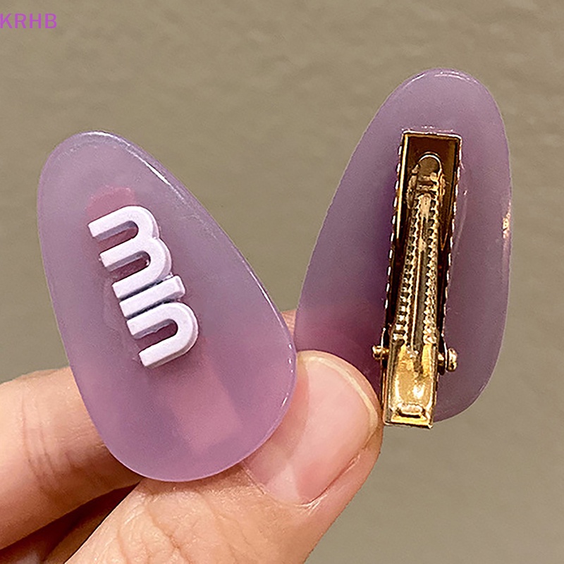 Set 2 Kẹp Tóc Mái Đơn Giản Cá Tính Hợp Thời Trang Mới