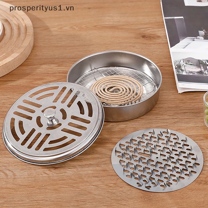 [prosperityus1] Khay Đựng Nhang Muỗi / Côn Trùng Có Nắp Đậy Mang Đi Ra Ngoài Tiện Lợi