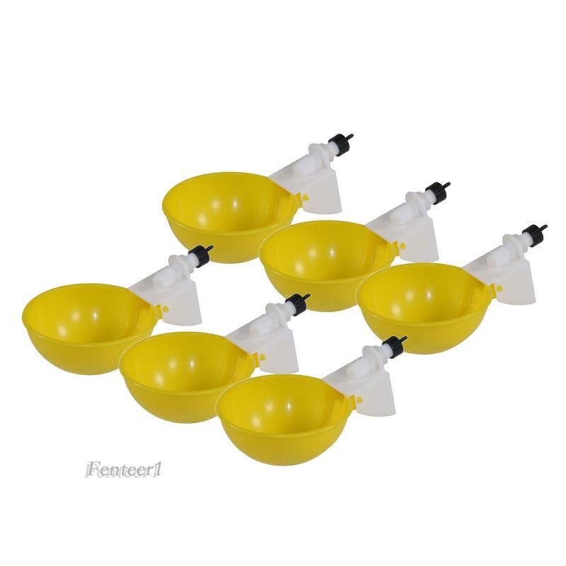 1 [Fenteer1] 6 Cốc Uống Nước Tự Động Cho Gà Vịt Thỏ