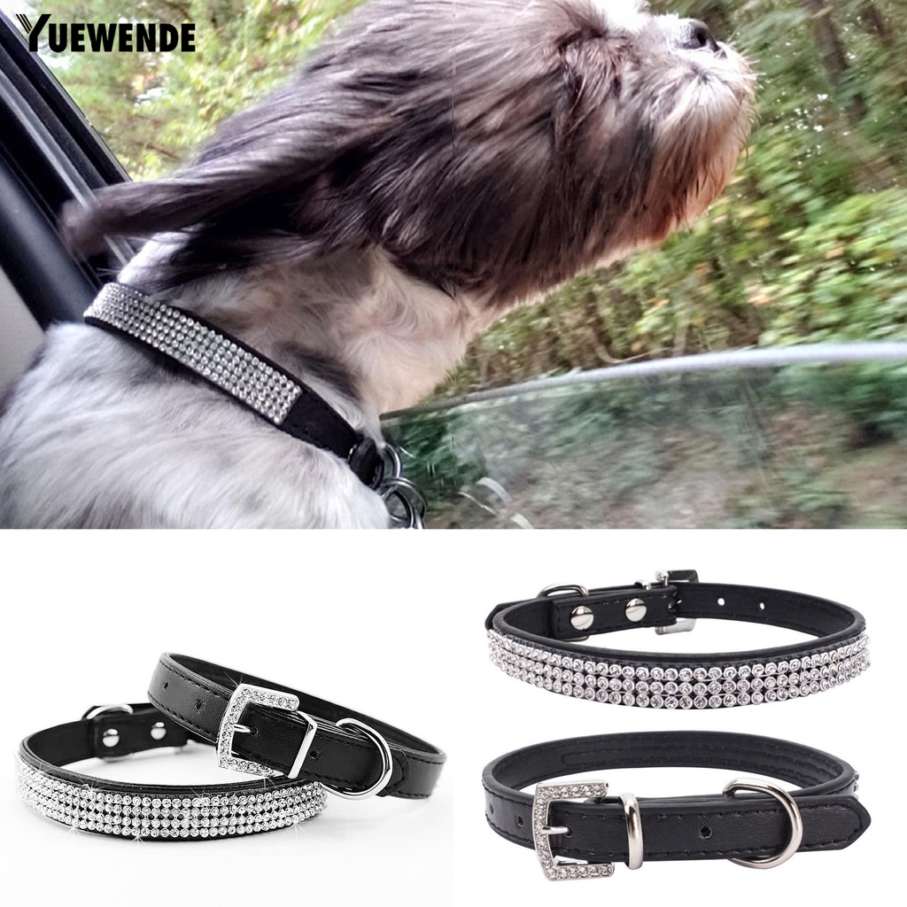Vòng Cổ Giả Da Đính Đá Lấp Lánh Dành Cho Thú Cưng