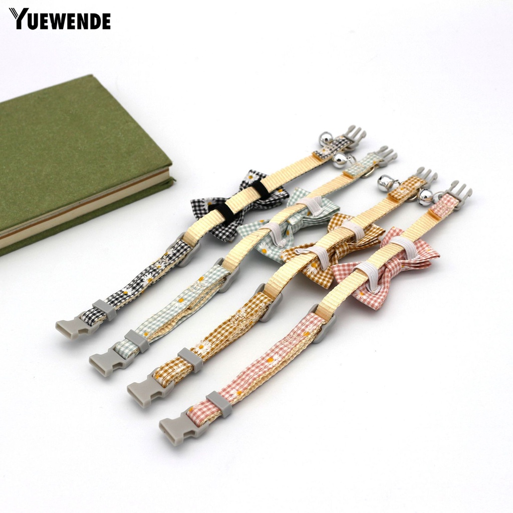 Vòng Cổ YQ.E Chống Thoát Hiểm Họa Tiết Caro Thắt Nơ Nhỏ Dành Cho Thú Cưng