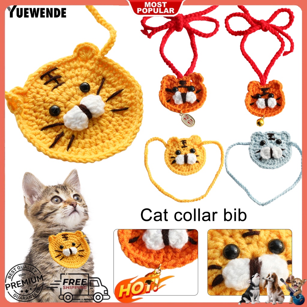 Yếm Len Đeo Cổ Họa Tiết Hổ Dễ Thương Dành Cho Mèo Cưng YQ.E