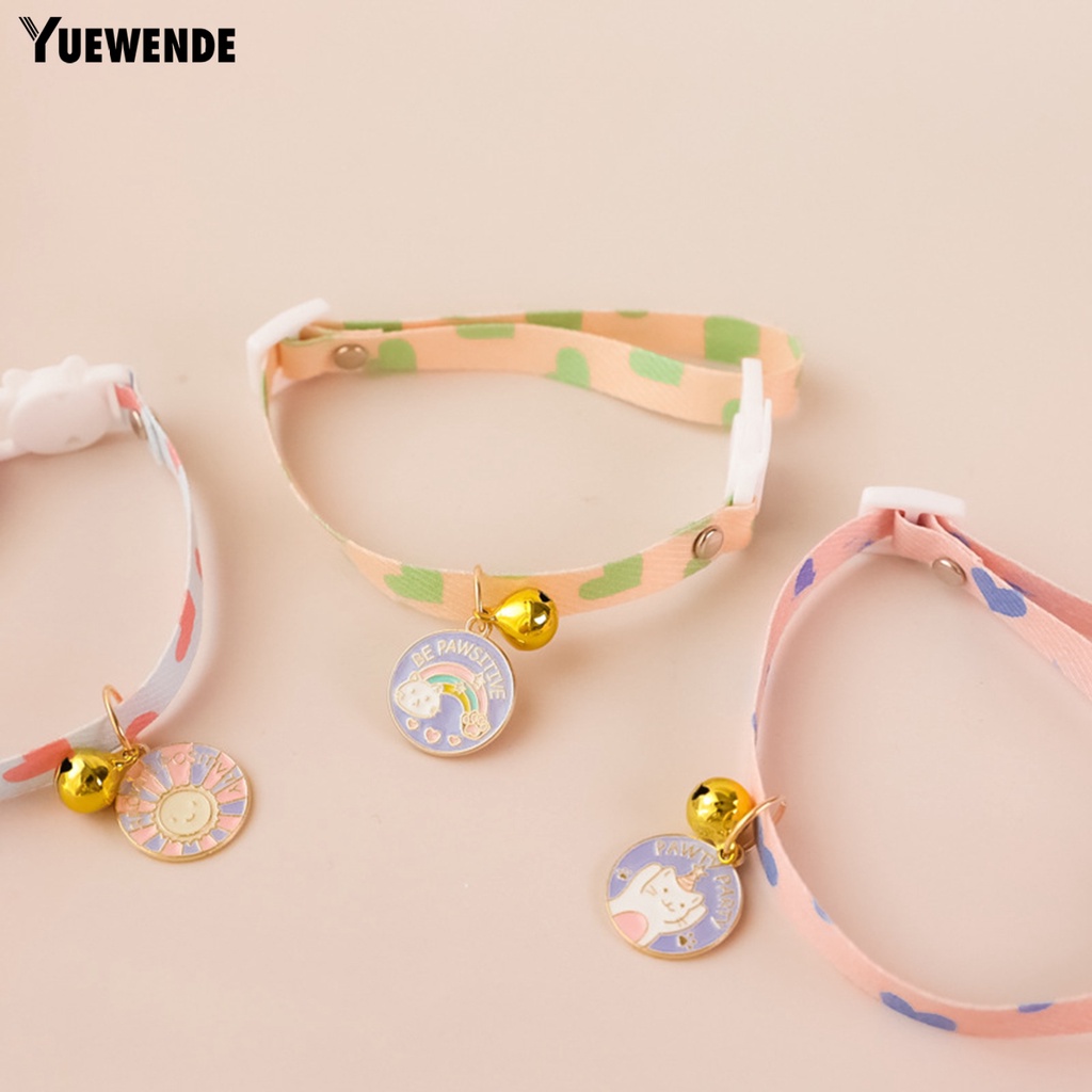 Yq.e Vòng Cổ Co Giãn Cao Trang Trí Chuông Thời Trang Cho Thú Cưng