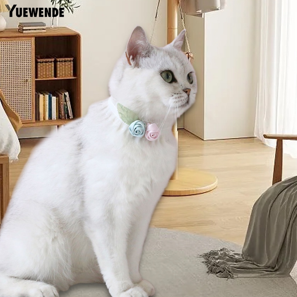 Yq.e Vòng Cổ Thú Cưng Co Giãn Hình Hoa 3D Thân Thiện Với Da Khóa Tôm Hùm Nhiều Màu Sắc Có Thể Điều Chỉnh Trang Trí Với