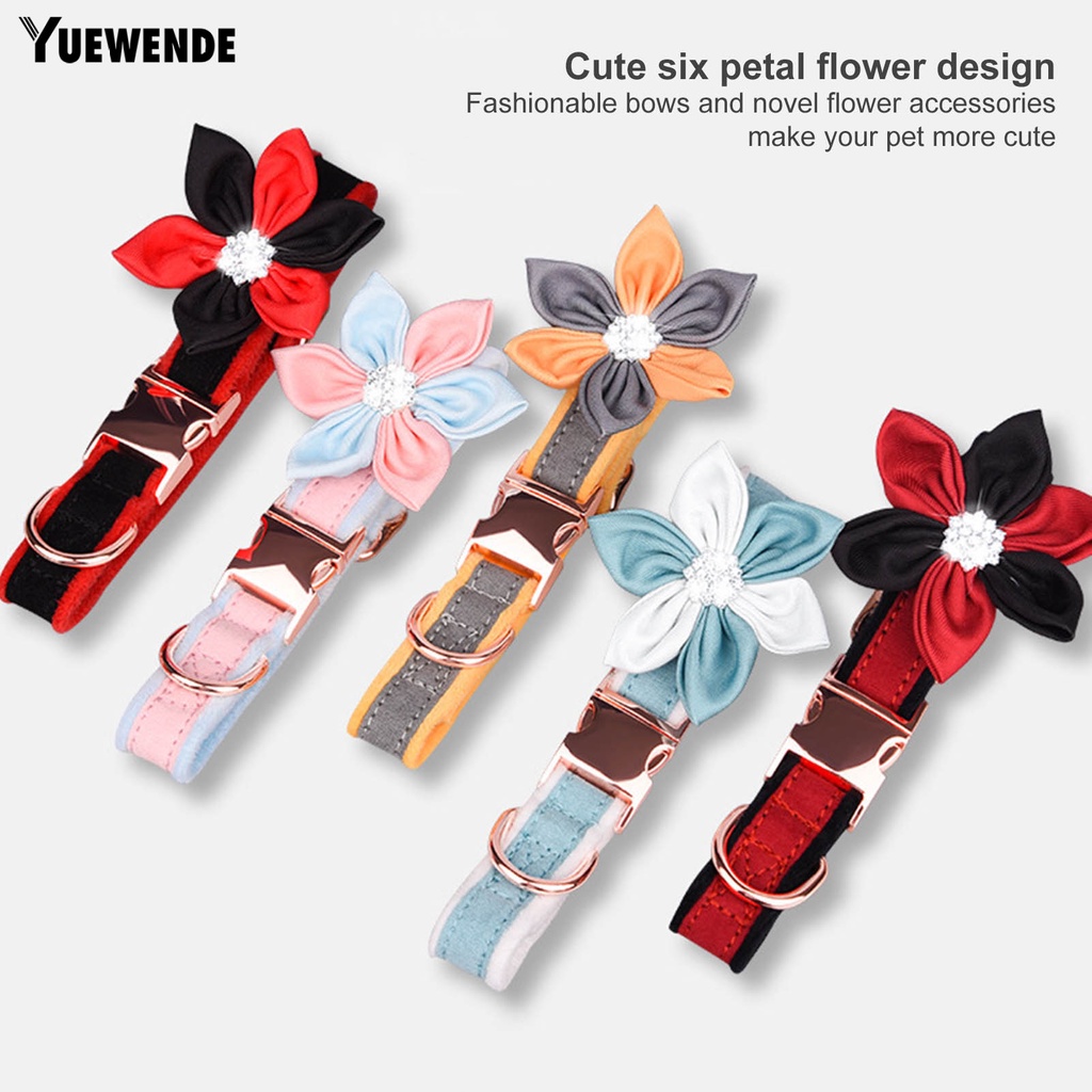 Vòng Cổ Họa Tiết Hoa Có Thể Điều Chỉnh Cho Thú Cưng