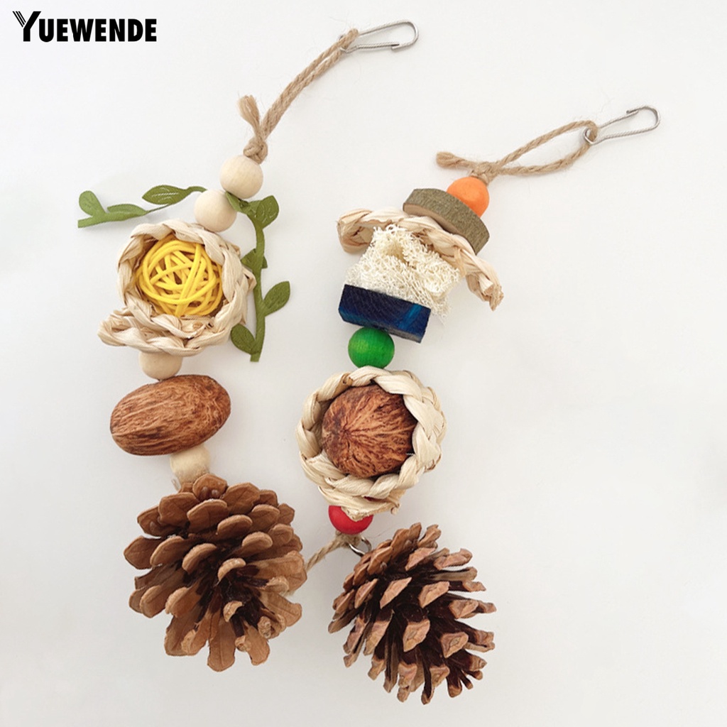 Đồ Chơi Nhai Gặm Hình Nón Có Dây Đeo Chống Cắn Dễ Treo Cho Chim Vẹt