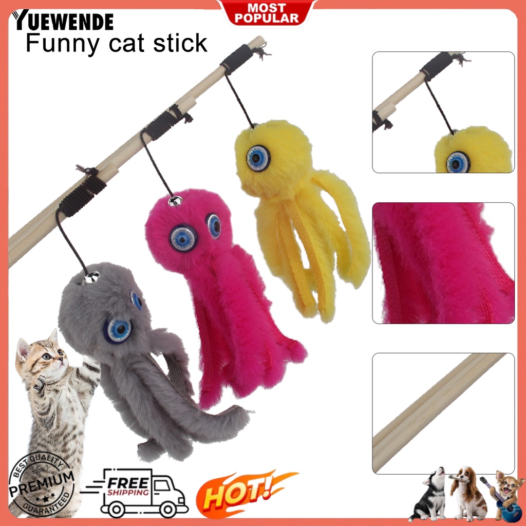 Gậy Lông Nhung Hình Bạch Tuộc Vui Nhộn Tương Tác Huấn Luyện Mèo