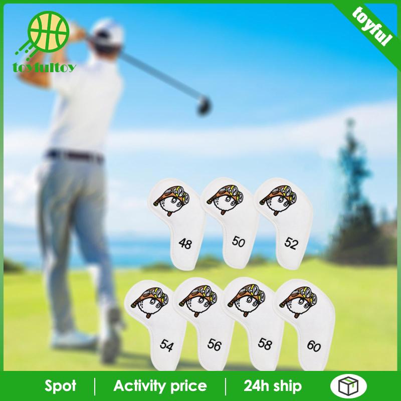 Bộ 7 Vỏ Bọc Đầu Gậy Đánh Golf Bằng Sắt Kiểu Cổ Điển